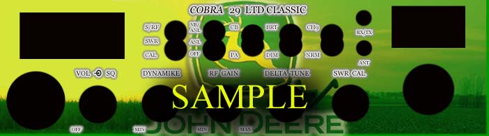 Cobra 148 GTL Side Mic Faceplate Decal CB Radio Any Design/Color Galaxy Uniden 